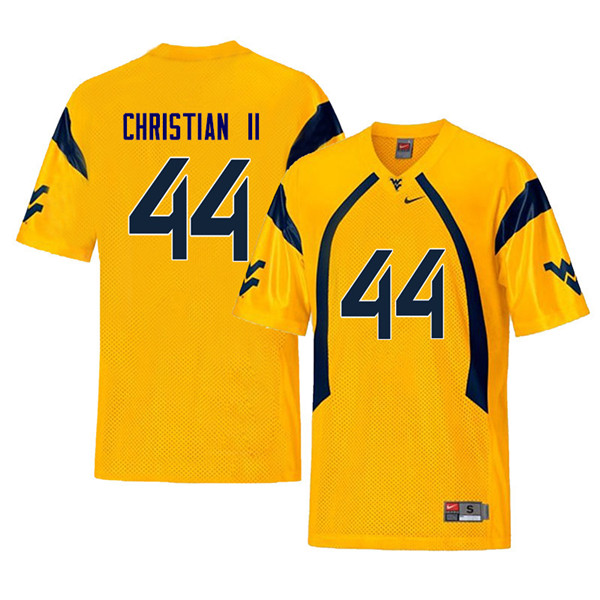 NCAA Men's Hodari Christian II West Virginia Mountaineers Yellow #44 Nike Stitched Football College Retro Authentic Jersey LE23I67LM